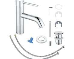 AVITAL Waschtischarmatur REGA CoolStart chrom mit Push-Open-Ablaufventil