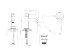 AVITAL Waschtischarmatur REGA CoolStart chrom mit Push-Open-Ablaufventil
