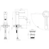 AVITAL Waschtischarmatur REGA CoolStart stainless steel gebürstet mit Push-Open-Ablaufventil