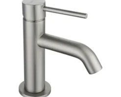 AVITAL Waschtischarmatur REGA CoolStart stainless steel gebürstet mit Push-Open-Ablaufventil