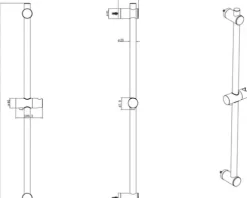 AVITAL Brausestange Brausestangenlänge 80 cm chrom variable Befestigung