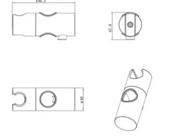 AVITAL Gleitelement für 25 mm Brausestange