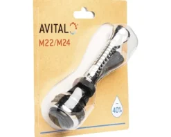 AVITAL Küchenbrause mit Schlauch M22/24 9.5l/min chrom/schwarz