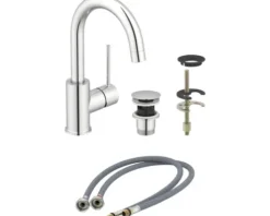 AVITAL Waschtischarmatur CLYDE CoolStart und Push-Open Ablaufventil chrom