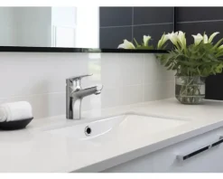 AVITAL Waschtischarmatur LANA Wassersparend mit Push-open Ablaufventil chrom