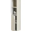 Baden Haus Hochschrank Space BxHxT 35 x 150 x 32 cm gebürstet cremeweiß 2-türig