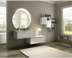 Baden Haus Waschtischunterschrank Avril BxHxT 100 x 30 x 45 cm Frontfarbe weiß hochglanz glanz