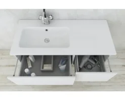 Baden Haus Waschtischunterschrank Avril BxHxT 100 x 30 x 45 cm Frontfarbe weiß hochglanz glanz