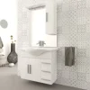 Baden Haus Waschtischunterschrank Aida BxHxT 80 x 70 x 33,5 cm weiß hochglanz montiert