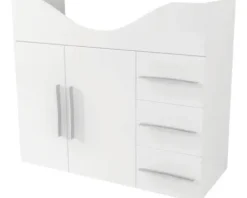 Baden Haus Waschtischunterschrank Aida BxHxT 80 x 70 x 33,5 cm weiß hochglanz montiert