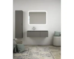 Baden Haus Waschtischunterschrank Avril BxHxT 100 x 30 x 45 cm talpa-grau matt montiert
