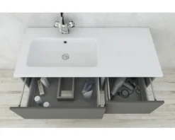 Baden Haus Waschtischunterschrank Avril BxHxT 100 x 30 x 45 cm talpa-grau matt montiert