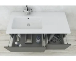 Baden Haus Waschtischunterschrank Avril BxHxT 100 x 30 x 45 cm talpa-grau matt montiert