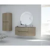 Baden Haus Waschtischunterschrank Vague BxHxT 69 x 55 x 52 cm Tabak Eiche montiert