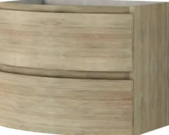 Baden Haus Waschtischunterschrank Vague BxHxT 69 x 55 x 52 cm Tabak Eiche montiert