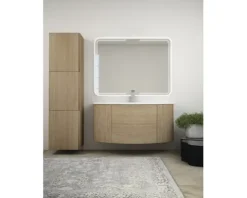 Baden Haus Hochschrank Eden BxHxT 45 x 170 x 38 cm Tabak Eiche fertig montiert