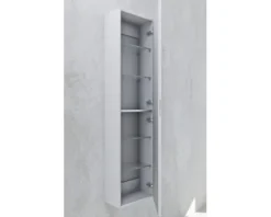 Baden Haus Hochschrank New York Avril BxHxT 35 x 140 x 20 cm weiß fertig montiert grifflos