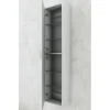 Baden Haus Hochschrank New York Avril BxHxT 35 x 140 x 20 cm weiß hochglanz fertig montiert mit Spiegel