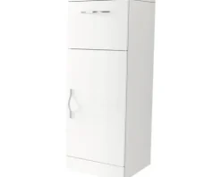 Baden Haus Midischrank Bahia BxHxT 30 x 82 x 33,5 cm weiß hochglanz fertig montiert mit Schutzfolie 44792