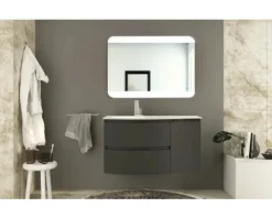 Baden Haus Unterschrank Vague BxHxT 34 x 55 x 42 cm Frontfarbe graphit matt rechts 55086