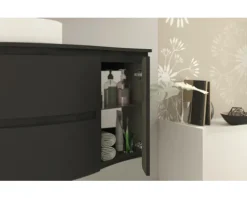 Baden Haus Unterschrank Vague BxHxT 34 x 55 x 42 cm Frontfarbe graphit matt rechts 55086