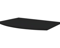 Baden Haus Waschtischplatte Vague 70 x 51 cm schwarz matt ohne Ausschnitt