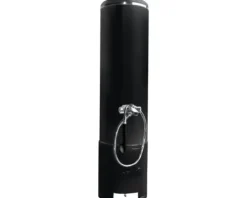 Badeofen drucklos komplett mit Mischbatterie Oberofen 100 l schwarz Unterofen schwarz