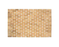 Baderost Badteppich MSV Bamboo 50 x 80 cm braun holz