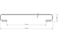 Badetuchhalter Lenz Aura 60 cm Chrom