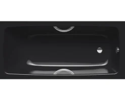 Badewanne KALDEWEI CAYONO STAR 753 70 x 150 cm mit Griffbohrungen schwarz glänzend 275300010701
