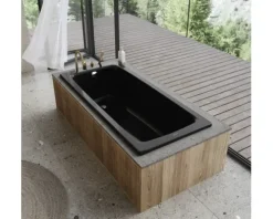 Badewanne KALDEWEI CAYONO STAR 753 70 x 150 cm mit Griffbohrungen schwarz glänzend 275300010701