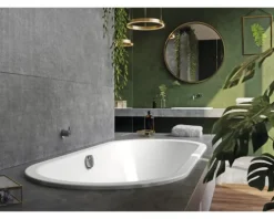 Badewanne KALDEWEI CLASSIC DUO OVAL Invisible Grip 116 70 x 170 cm alpinweiß glänzend vollflächige Antirutschbeschichtung 292600011001