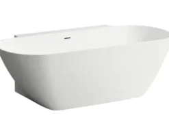 Badewanne LAUFEN LUA wandangebunden 85.5 x 170 cm weiß glänzend H2200870000001