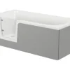 Badewanne mit Tür links SCHULTE Q1 75 x 160 cm alpinweiß glänzend mit befliesbarer Front- und Seitenverkleidung D80072L4