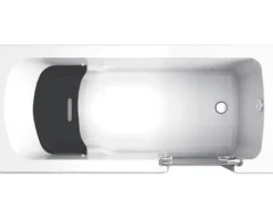 Badewanne mit Tür rechts SCHULTE Q1 80 x 180 cm alpinweiß glänzend mit befliesbarer Front- und Seitenverkleidung D80095R4