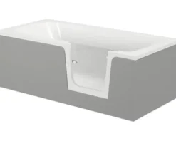 Badewanne mit Tür rechts SCHULTE Q1 75 x 170 cm alpinweiß glänzend mit befliesbarer Front- und Seitenverkleidung D80082R4
