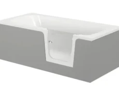 Badewanne mit Tür rechts SCHULTE Q1 75 x 160 cm alpinweiß glänzend mit befliesbarer Front- und Seitenverkleidung D80074R4