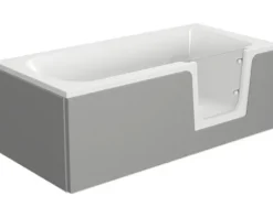Badewanne mit Tür rechts SCHULTE Q1 75 x 160 cm alpinweiß glänzend mit befliesbarer Front- und Seitenverkleidung D80074R4