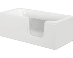 Badewanne mit Tür rechts SCHULTE Q1 80 x 180 cm alpinweiß glänzend mit Front- und 2 Seitenschürzen D80094R4