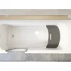Badewanne mit Tür SCHULTE Q1 Tür links 150 x 75 cm alpinweiß mit Front- und Seitenschürze alpinweiß D80051L4