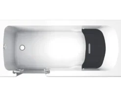 Badewanne mit Tür SCHULTE Q1 Tür links 150 x 75 cm alpinweiß mit Front- und Seitenschürze alpinweiß D80051L4