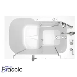 Badewanne mit Tür und Sitz Modell 3052 Größe 135x75 cm Rechte Ausführung