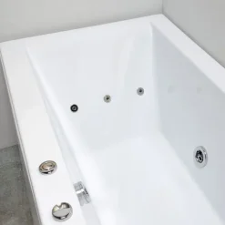 Badewanne mit Whirlpool aus Sanitäracryl, weiß | Adele