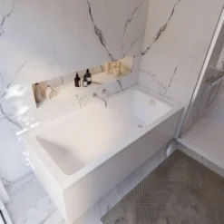 Badewanne Schulte Como 180x80 cm Komplettset mit Wannenträger und Ab- und Überlaufgarnitur