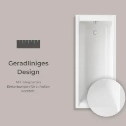Badewanne Schulte Como 180x80 cm Komplettset mit Wannenträger und Ab- und Überlaufgarnitur
