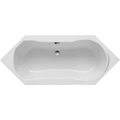 Badewanne Schulte Fluvia 190x80 cm Komplettset mit Wannenträger und Ab- und Überlaufgarnitur