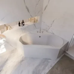 Badewanne Schulte Fluvia 190x80 cm Komplettset mit Wannenträger und Ab- und Überlaufgarnitur