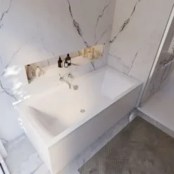 Badewanne Schulte Onda 180x80 cm Komplettset mit Wannenträger und Ab- und Überlaufgarnitur