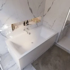 Badewanne Schulte Onda 190x90 cm Komplettset mit Wannenträger und Ab- und Überlaufgarnitur