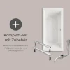 Badewanne Schulte Onda 170x75 cm Komplettset mit Fußgestell und Ab- und Überlaufgarnitur